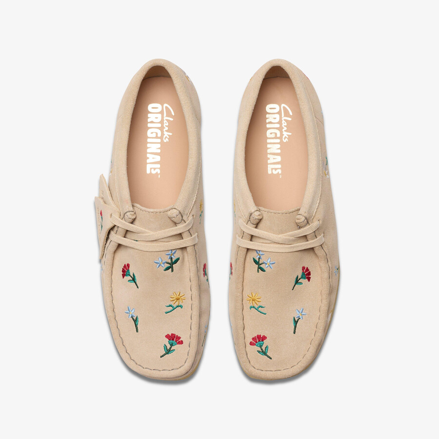 wallabee - taupe broderi